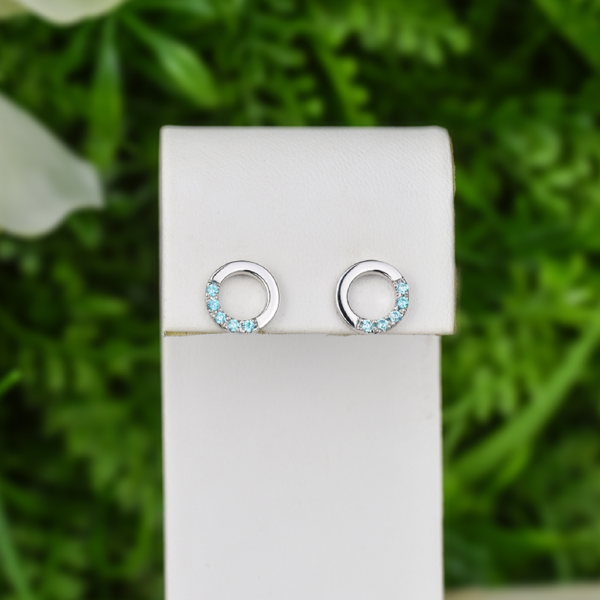 Boucles d'Oreilles argent pierre bleu - Oniri atelier