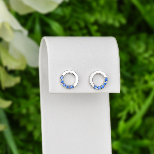 Boucles d'Oreilles argent pierre bleu - Oniri atelier